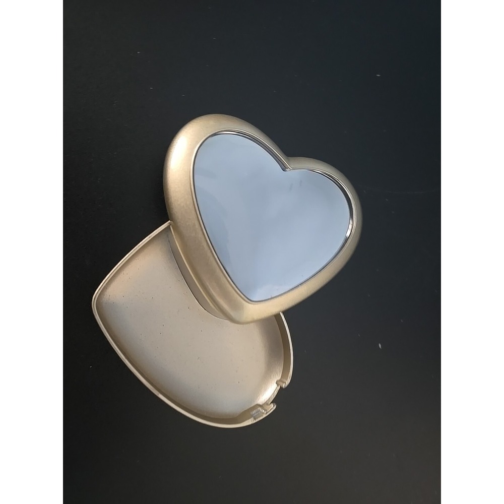 Vintage Heart Shaped Jewelry/Trinket Box Mirror Hallmark Golden